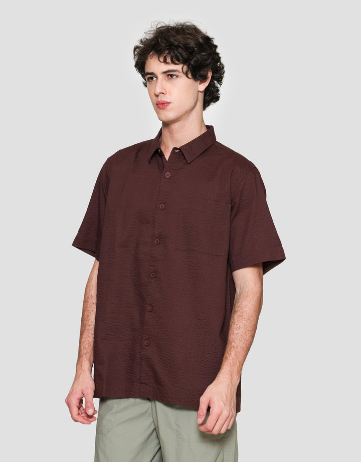 Cole Solid Sheersuckers Kemeja Pria