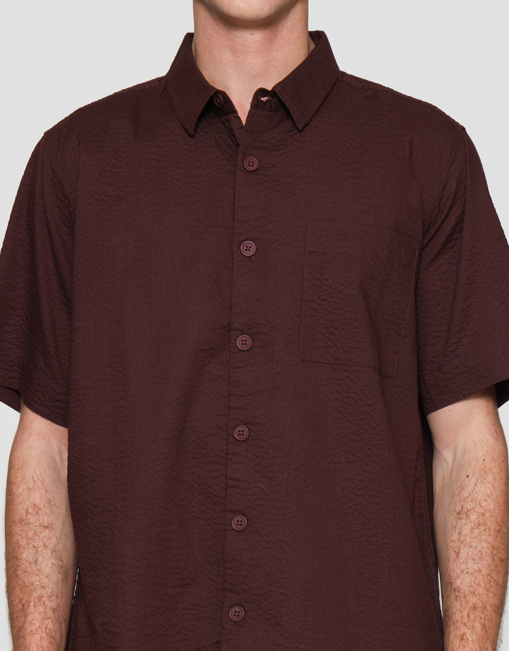 Cole Solid Sheersuckers Kemeja Pria