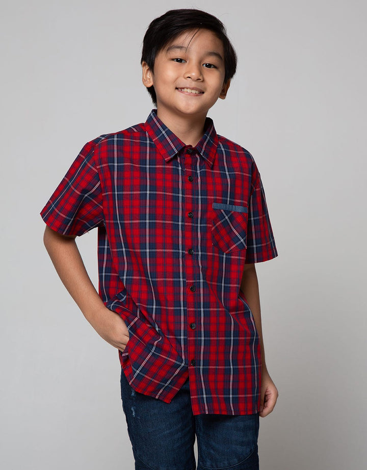 Aero Short Sleeve Shirt Reguler Check Board