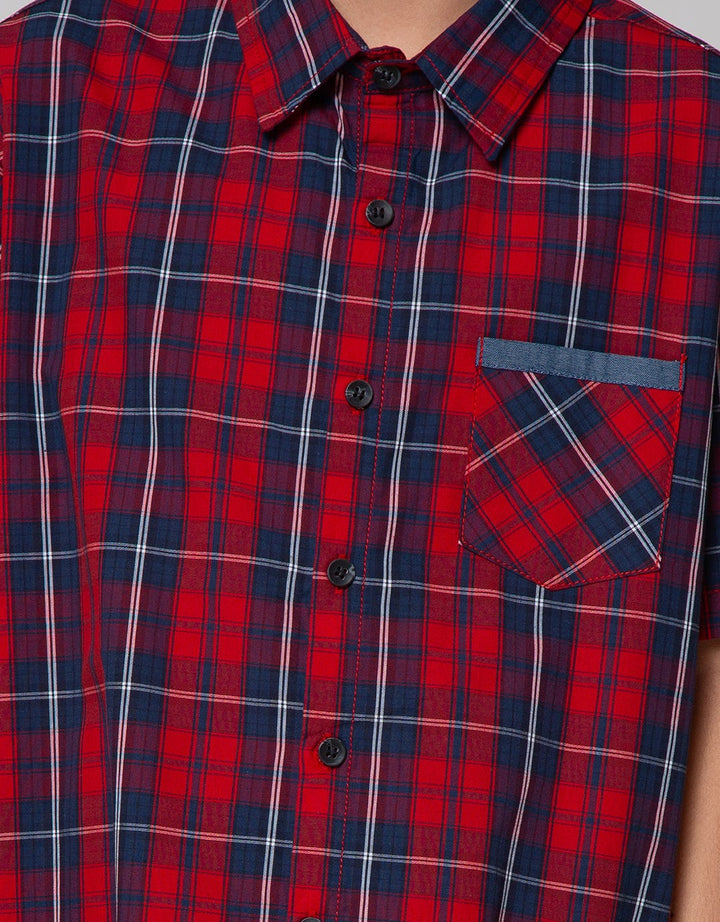 Aero Short Sleeve Shirt Reguler Check Board