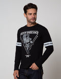 Cardinal Jeans Long Sleeve T-Shirt Motor Speed ​​Race Print