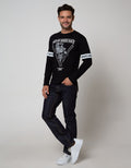 Cardinal Jeans Long Sleeve T-Shirt Motor Speed ​​Race Print