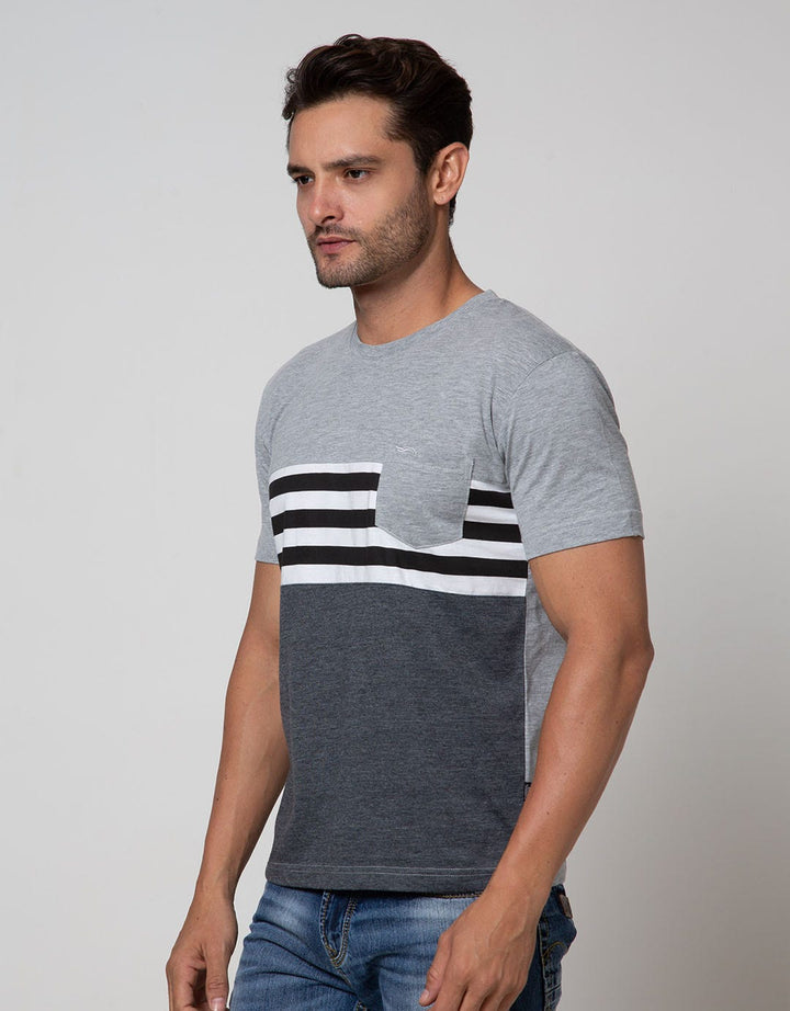 Cardinal Jeans Triple Stripe Short Sleeve T-Shirt