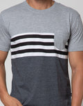 Cardinal Jeans Triple Stripe Short Sleeve T-Shirt