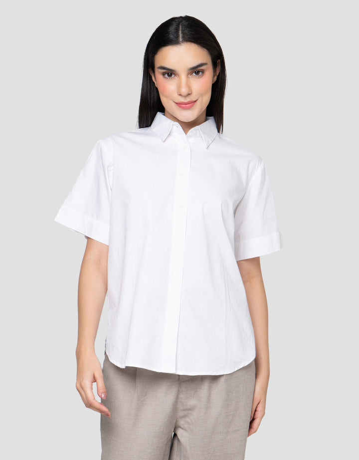 Cardinal Femme Casual Lengan Pendek Kemeja Wanita
