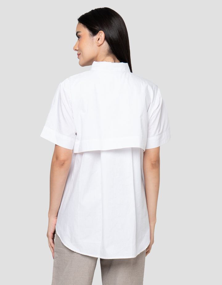 Cardinal Femme Casual Lengan Pendek Kemeja Wanita