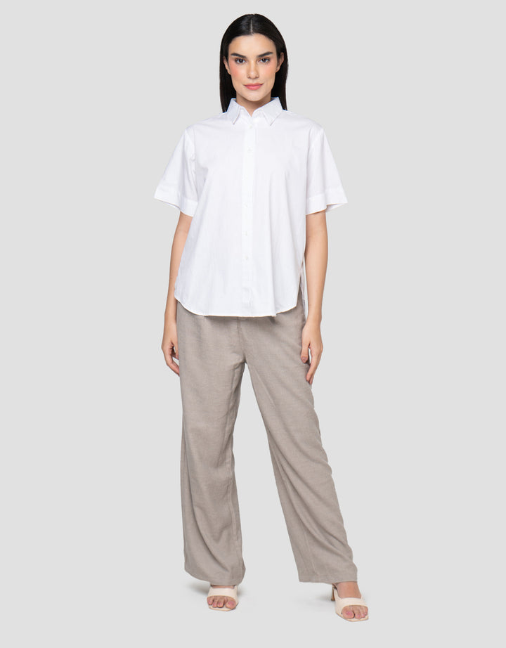 Cardinal Femme Casual Lengan Pendek Kemeja Wanita