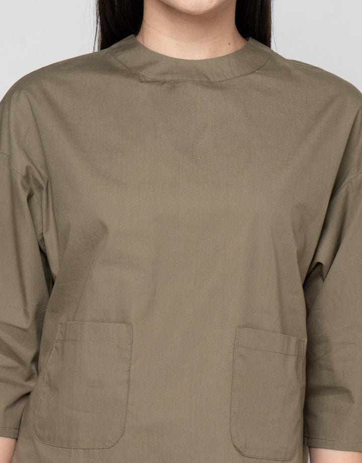 Cardinal Femme Round Neck Blouse Wanita