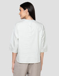 Cardinal Femme Round Neck Blouse Wanita