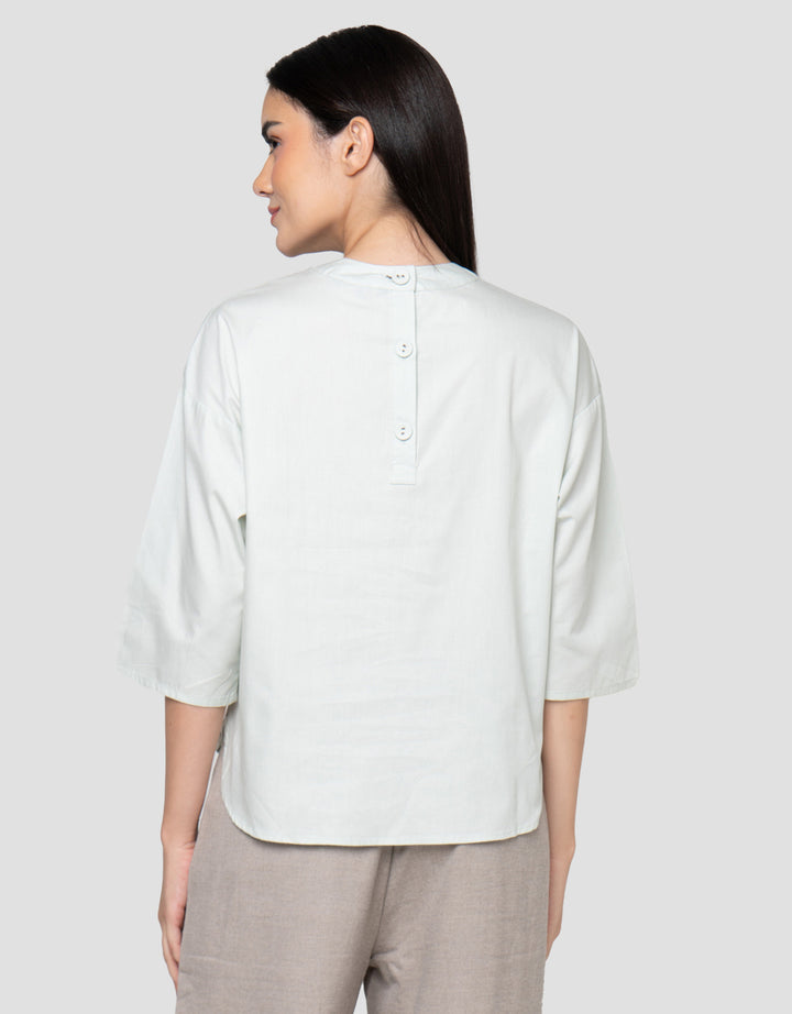 Cardinal Femme Round Neck Blouse Wanita