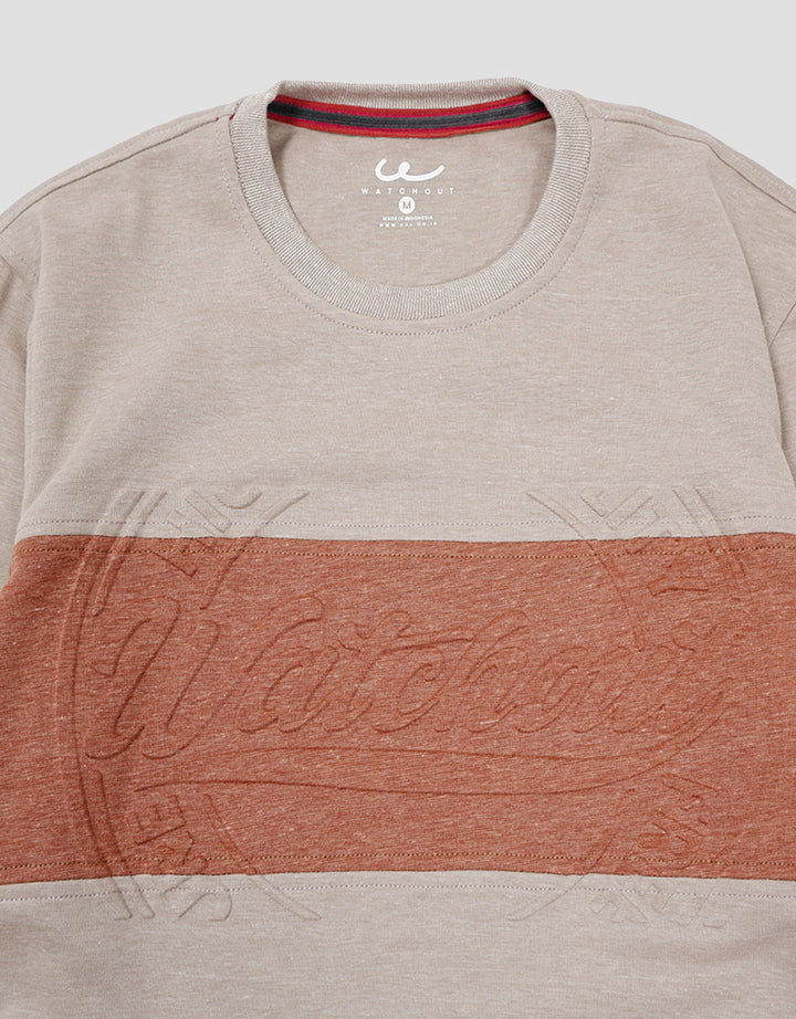 Watchout Jeans JK200260006 Cut And Sew Embossed Sweater Pria