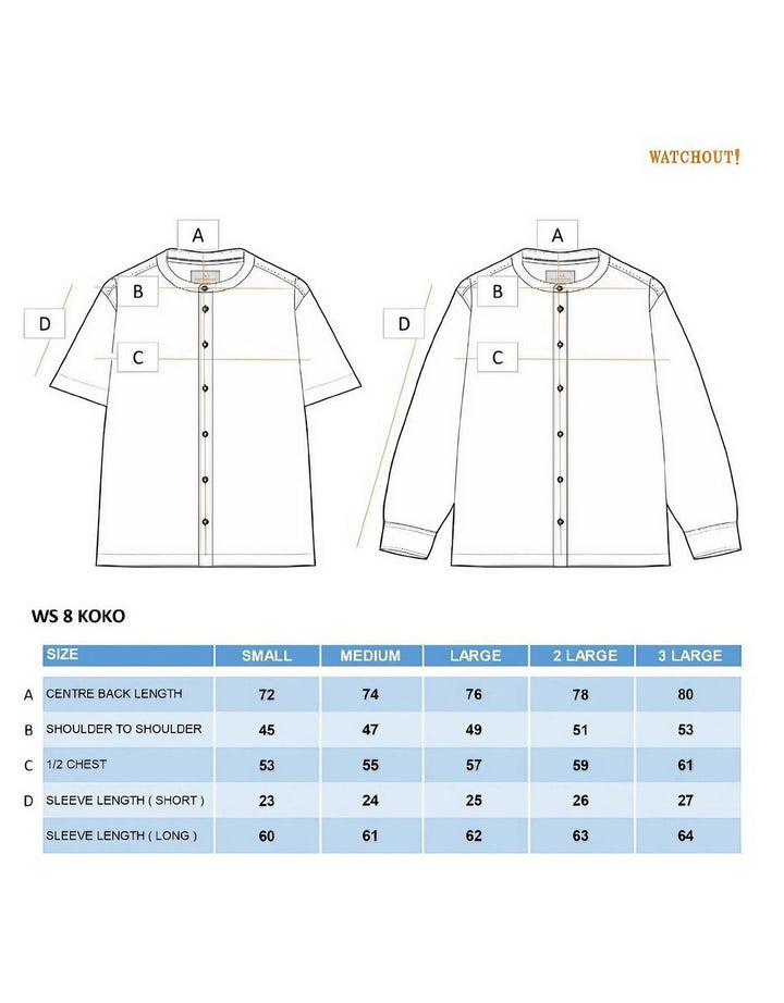 Watchout Kemeja Koko Polos Pria