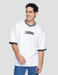 Nevada Oversize Varsity Print Kaos Lengan Pendek Pria
