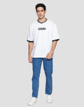 Nevada Oversize Varsity Print Kaos Lengan Pendek Pria