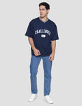 Nevada Challenger Oversize Varsity Kaos Lengan Pendek Pria