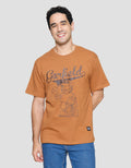Nevada Garfield Varsity Print Kaos Lengan Pendek Pria
