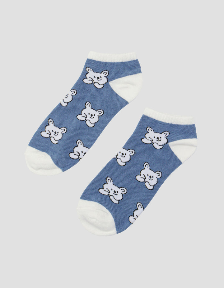 Nevada Bear Print Kids Ankle Socks