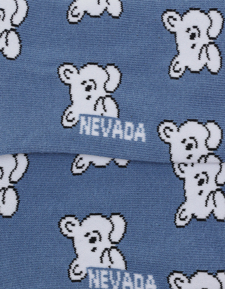 Nevada Bear Print Kids Ankle Socks