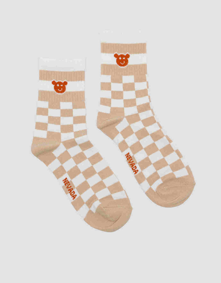 Nevada Checked Bear Kaus Kaki Quarter Anak