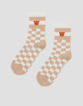Nevada Checked Bear Kids Quarter Socks