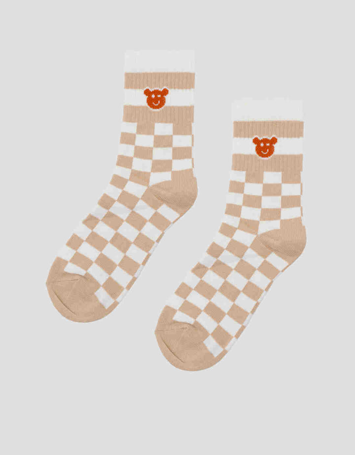 Nevada Checked Bear Kaus Kaki Quarter Anak