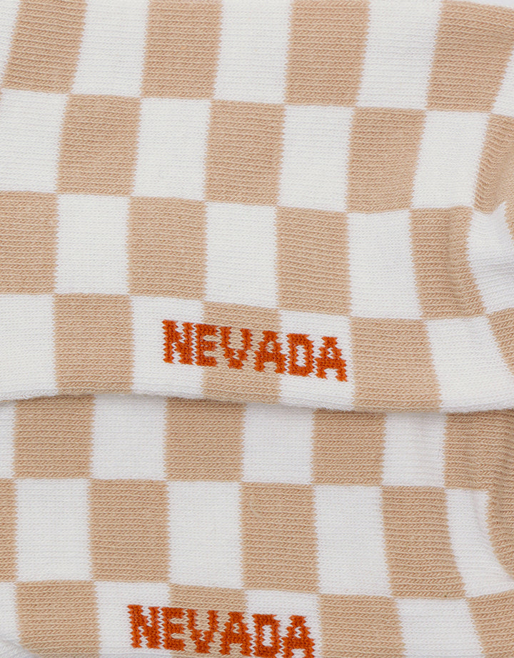 Nevada Checked Bear Kids Quarter Socks