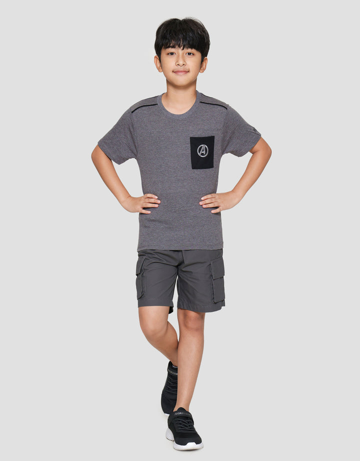 Marvel Avenger Logo Double Ktg Stopper Print Kaos Anak Laki-laki