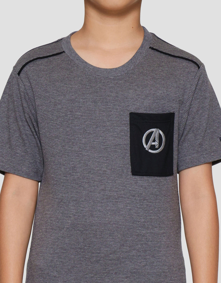 Marvel Avenger Logo Double Ktg Stopper Print Kaos Anak Laki-laki