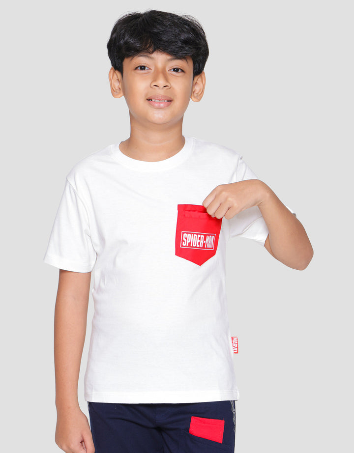 Marvel Spiderman Parasut Print Kaos Lengan Pendek Anak Laki-laki