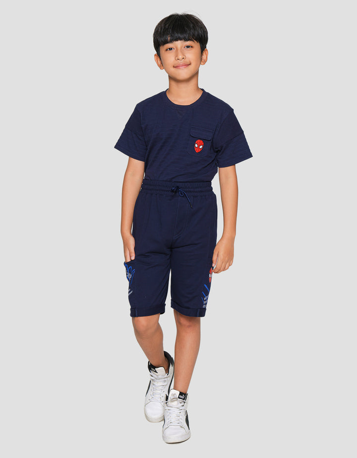 Marvel Knit Spiderman Face Celana Pendek Anak Laki-Laki