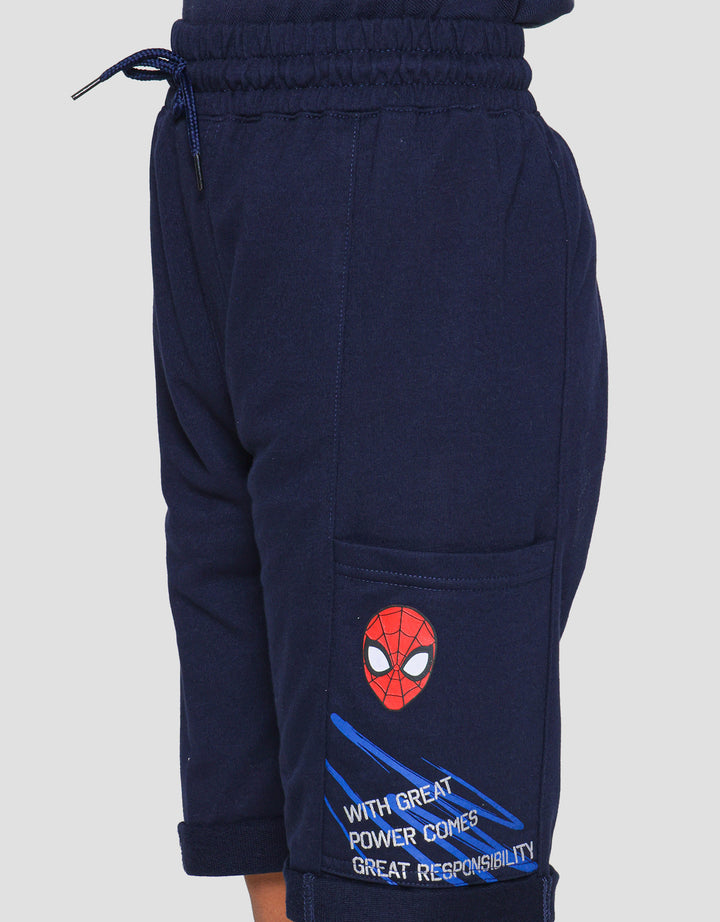 Marvel Knit Spiderman Face Celana Pendek Anak Laki-Laki