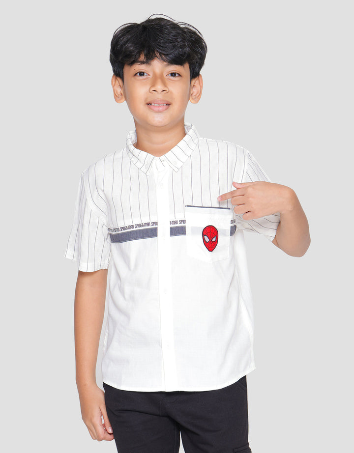 Marvel Spiderman Stripe Kemeja Anak Laki-laki