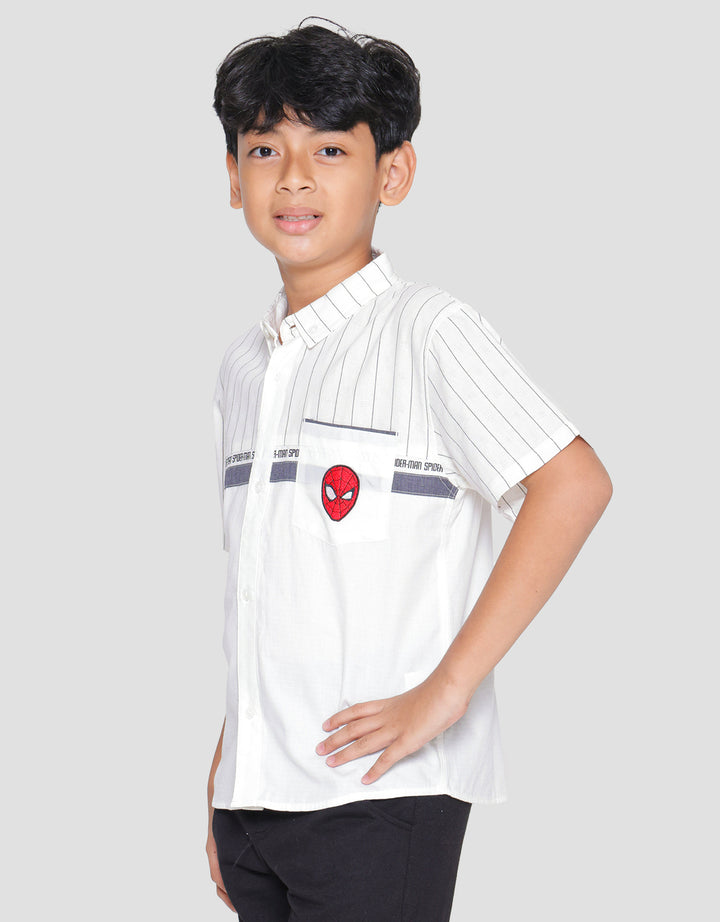 Marvel Spiderman Stripe Kemeja Anak Laki-laki