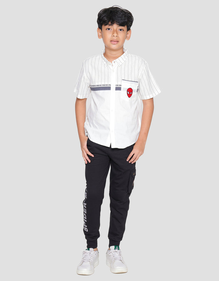 Marvel Spiderman Stripe Kemeja Anak Laki-laki