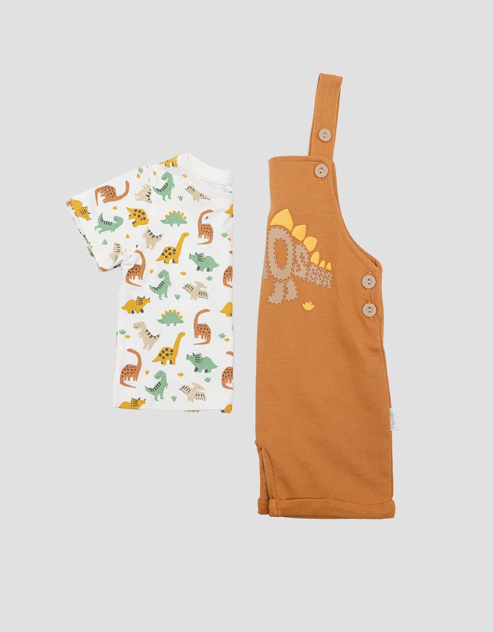 Pipiniko Dino Skull Jumpsuit Overall Bayi Laki-Laki