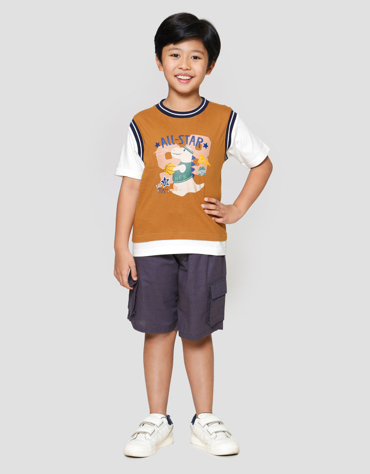 Little M Vest Dino All Star Kaos Anak Laki-laki