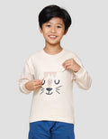 Little M Oversized Aplikasi Kuping Tiger Sweater Anak Laki-laki