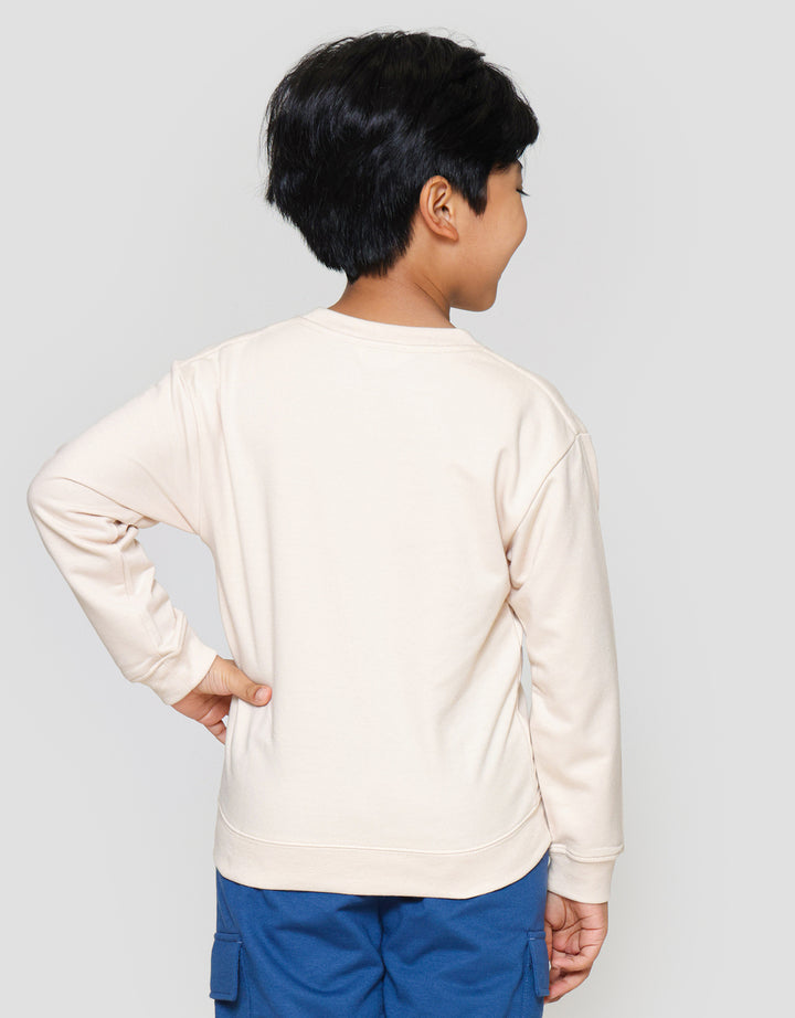 Little M Oversized Aplikasi Kuping Tiger Sweater Anak Laki-laki