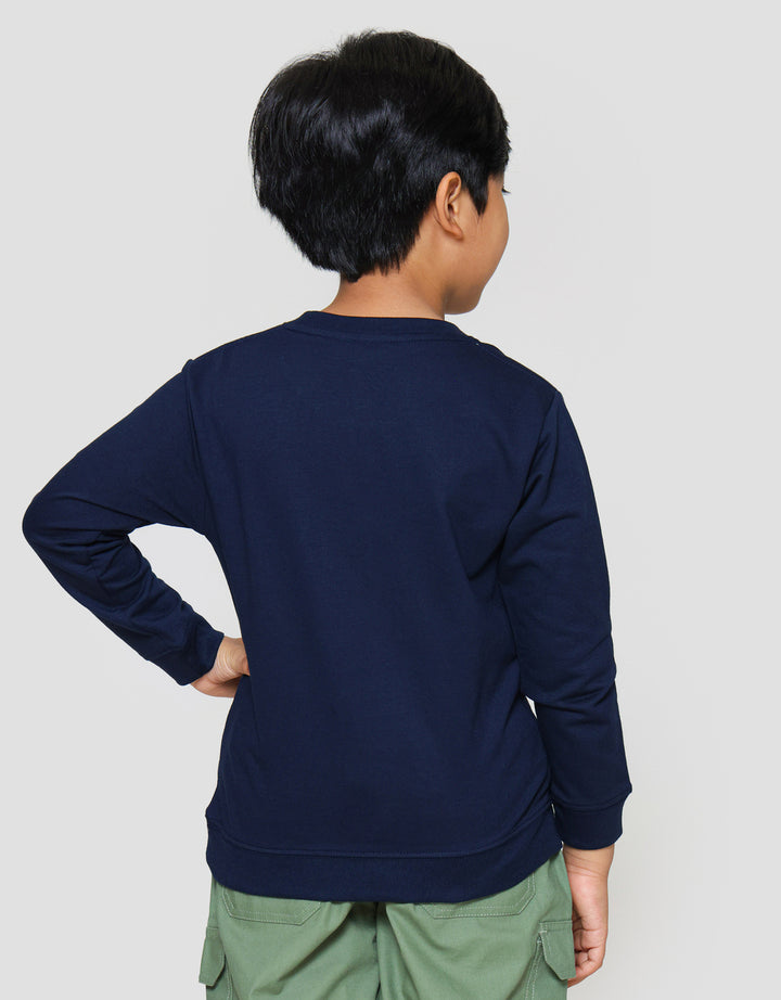 Little M Aplikasi Helicopter Sweater Anak Laki-laki