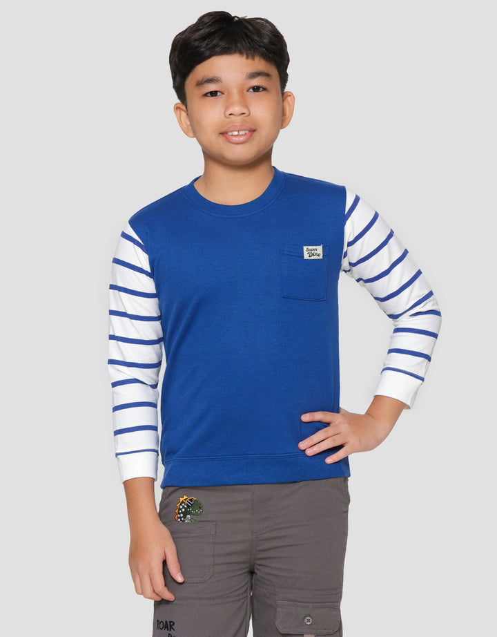 Little M Blocking Stripe Sweater Anak Laki-laki