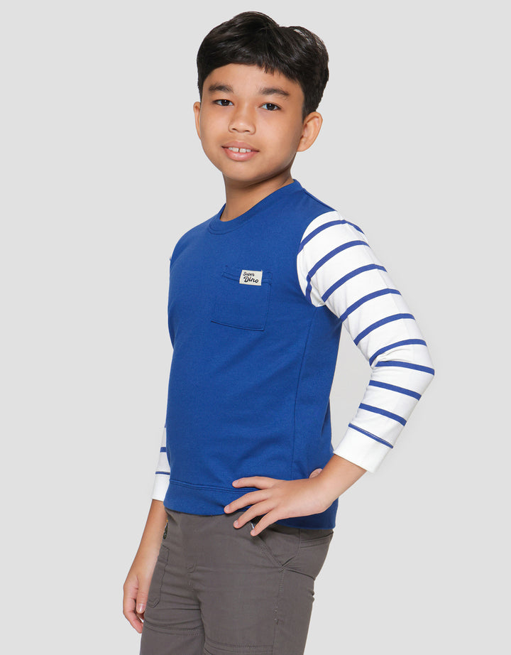 Little M Blocking Stripe Sweater Anak Laki-laki