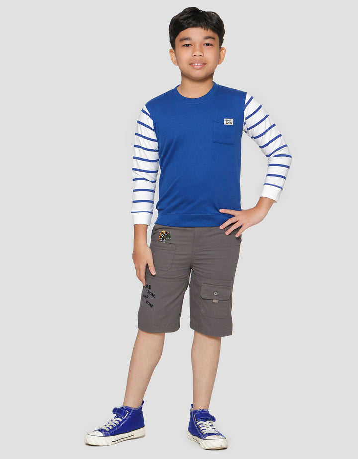 Little M Blocking Stripe Sweater Anak Laki-laki