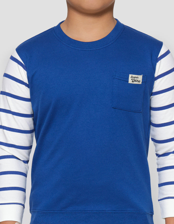 Little M Blocking Stripe Sweater Anak Laki-laki