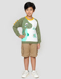 Little M Raglan Dino Sweater Anak Laki-laki