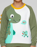 Little M Raglan Dino Sweater Anak Laki-laki