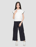 Aero Basic Rib Geber Kecil Kaos Lengan Pendek Anak Perempuan