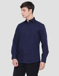 Cole Slim Fit Double Stripe Cotton Kemeja Pria