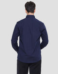 Cole Slim Fit Double Stripe Cotton Kemeja Pria