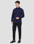 Cole Double Stripe Cotton Men's Long Sleeve Shirt