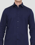 Cole Double Stripe Cotton Men's Long Sleeve Shirt